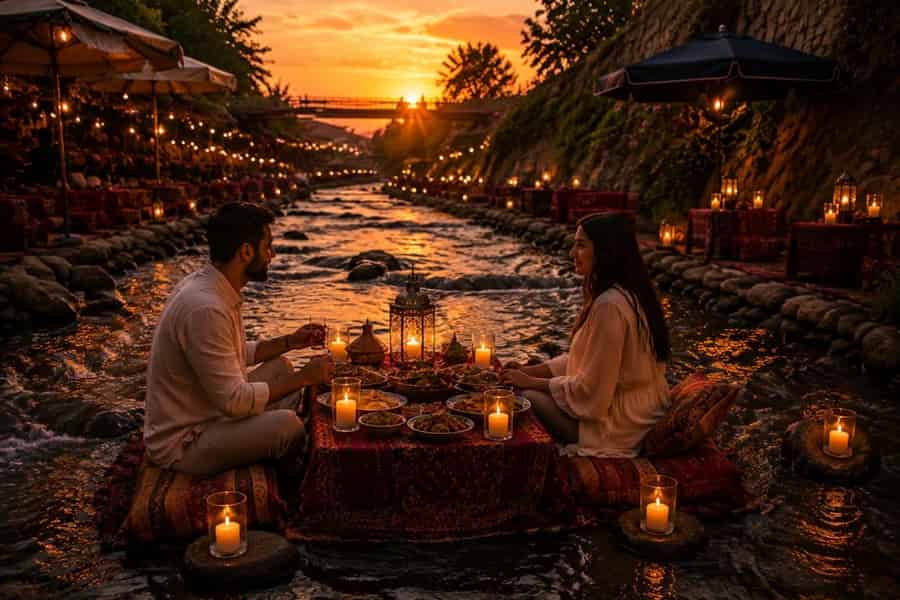 Ab Marrakesch: Zauberhafter Sonnenuntergang im Ourika-Tal mit Abendessen. Foto: GetYourGuide Ab Marrakesch: Zauberhafter Sonnenuntergang im Ourika-Tal mit Abendessen. Foto: GetYourGuide