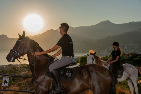 Creta a Caballo: Hipnotizante paseo al atardecerCreta a Caballo: Hipnotizante viaje al atardecer