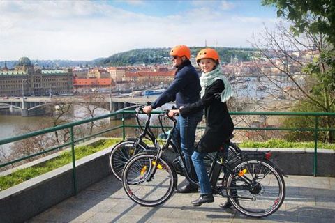 Prag 3-timmars sightseeingtur med elcykel