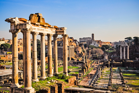 Roma: experiência do Fórum Romano no Monte Palatino e vídeo multimídiaMonte Palatino, experiência no Fórum Romano e vídeo multimídia