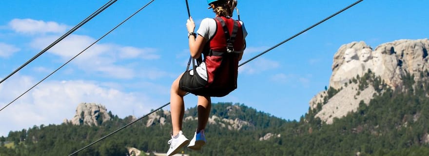 Keystone, Dakota du Sud : visite de Pinnacle en tyrolienne près du mont Rushmore