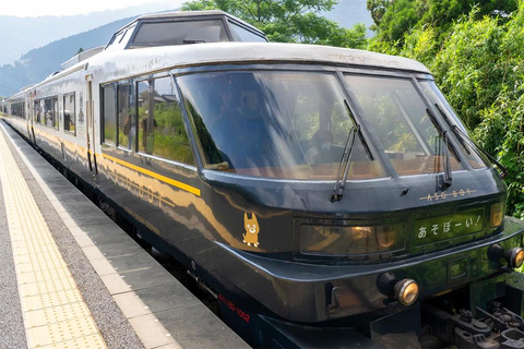 Vulcano Aso di Kyushu, treno panoramico di Aso Boy, tour di un giorno delle sorgenti termali11:00: prelievo al Castello di Kumamoto