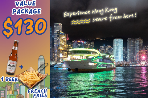 Hong Kong: Oriental Pearl Night Bar & Sightseeing Experience Hong Kong: Oriental Pearl Habour Cruise Night Bar Experience