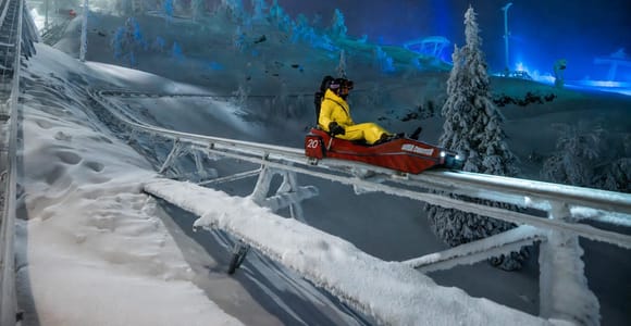 From Rovaniemi: 4-in-1 Tour with Ruka Coaster & Korouoma