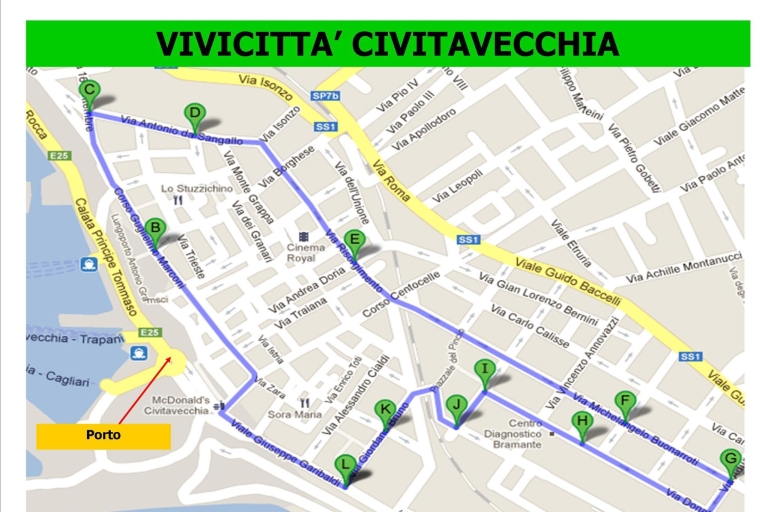 One-Way Transfert entre Rome et CivitavecchiaPrivé 1 voie de transfert entre Rome et Civitavecchia