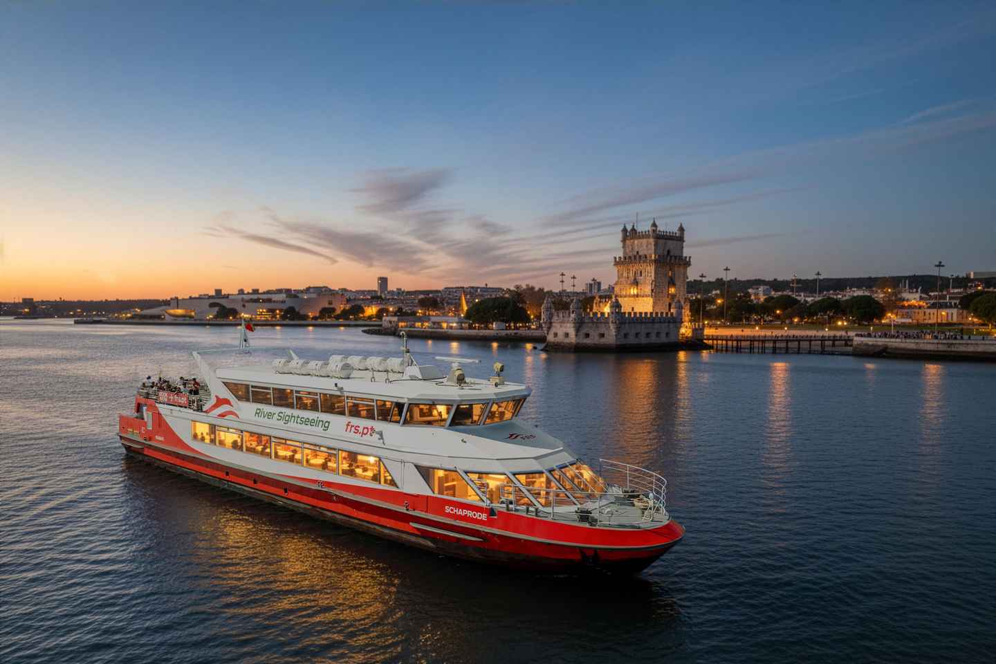 Lisbon Night Cruise: Illuminated Sights on the Tagus River