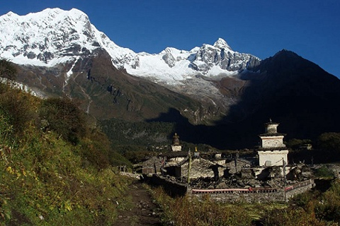 Manaslu Circuit trektocht in Nepal.