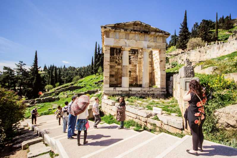 Athene: dagtrip Delphi met ophaalservice & optionele lunch