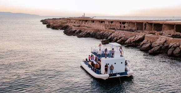 Taormina: Sicilian Apericena & Sunset on a 2-Story Catamaran