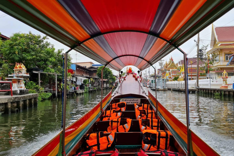 Bangkok: Big Buddha & Canal Longtail Boat Sightseeing Tour Join In Day Tour
