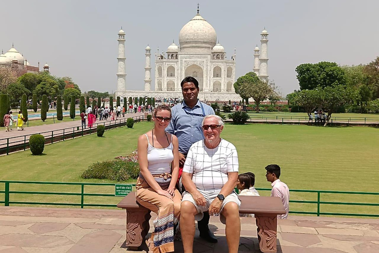 De Délhi: passeio de trem pelo Taj Mahal, Agra e safári de pássarosCarro particular com ar-condicionado, trem, guia, taxas de entrada e hotel 5 estrelas