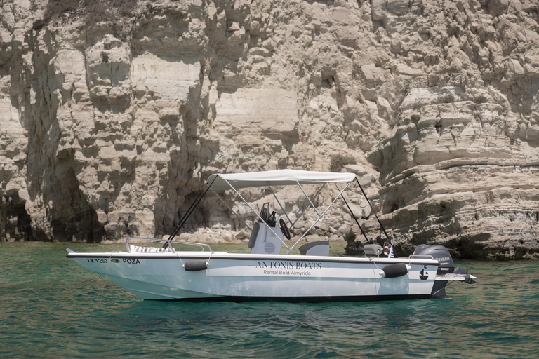 Chania: Boat Rental Almyrida Half day trip