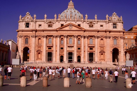 St.Peter’s Basilica tour, Grottoes, papal tomb & Dome access Guided tour of St.Peter’s Basilica, Grottoes, papal tomb.