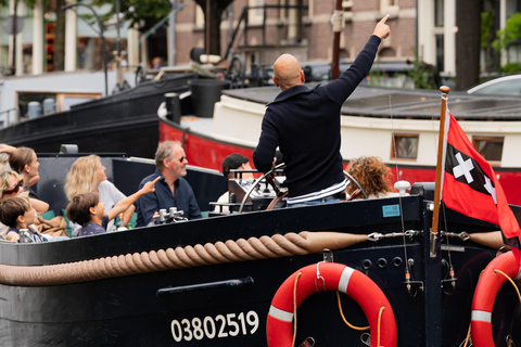 Amsterdam: Rejs łodzią z przewodnikiem i opcją nieograniczonych napojówBilet rodzinny