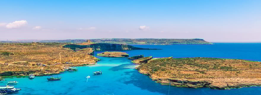 Depuis Bugibba : Comino Blue Lagoon aller-retour (CMO)