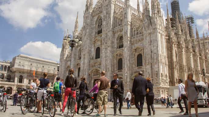 milano byomvisning på sykkel