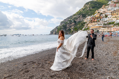 Positano : séance photo &#039;Trash the dress&#039; professionnelle