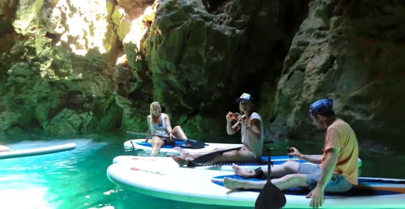 Algarve: excursión en paddle surf con snorkel a las cuevas de Ingrina