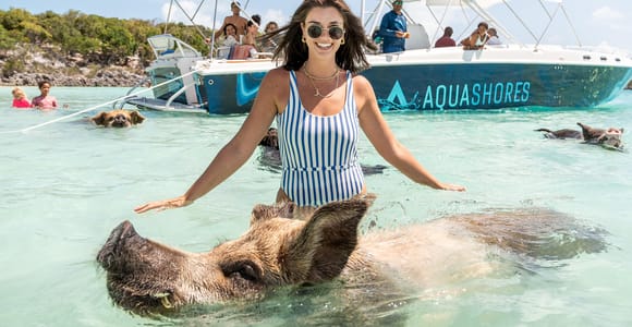 From Nassau: Exuma Powerboat Tour and Pig Beach with Lunch