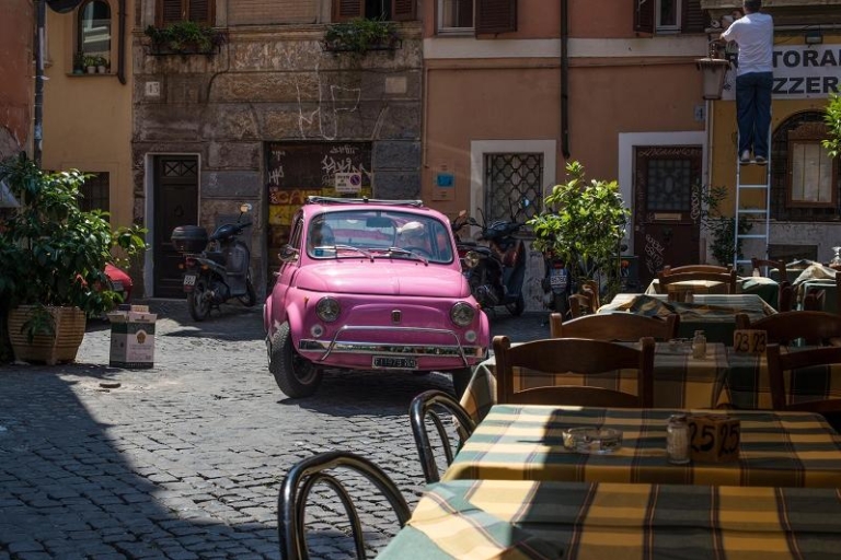 Rome : visite en Fiat 500 vintage avec chauffeur