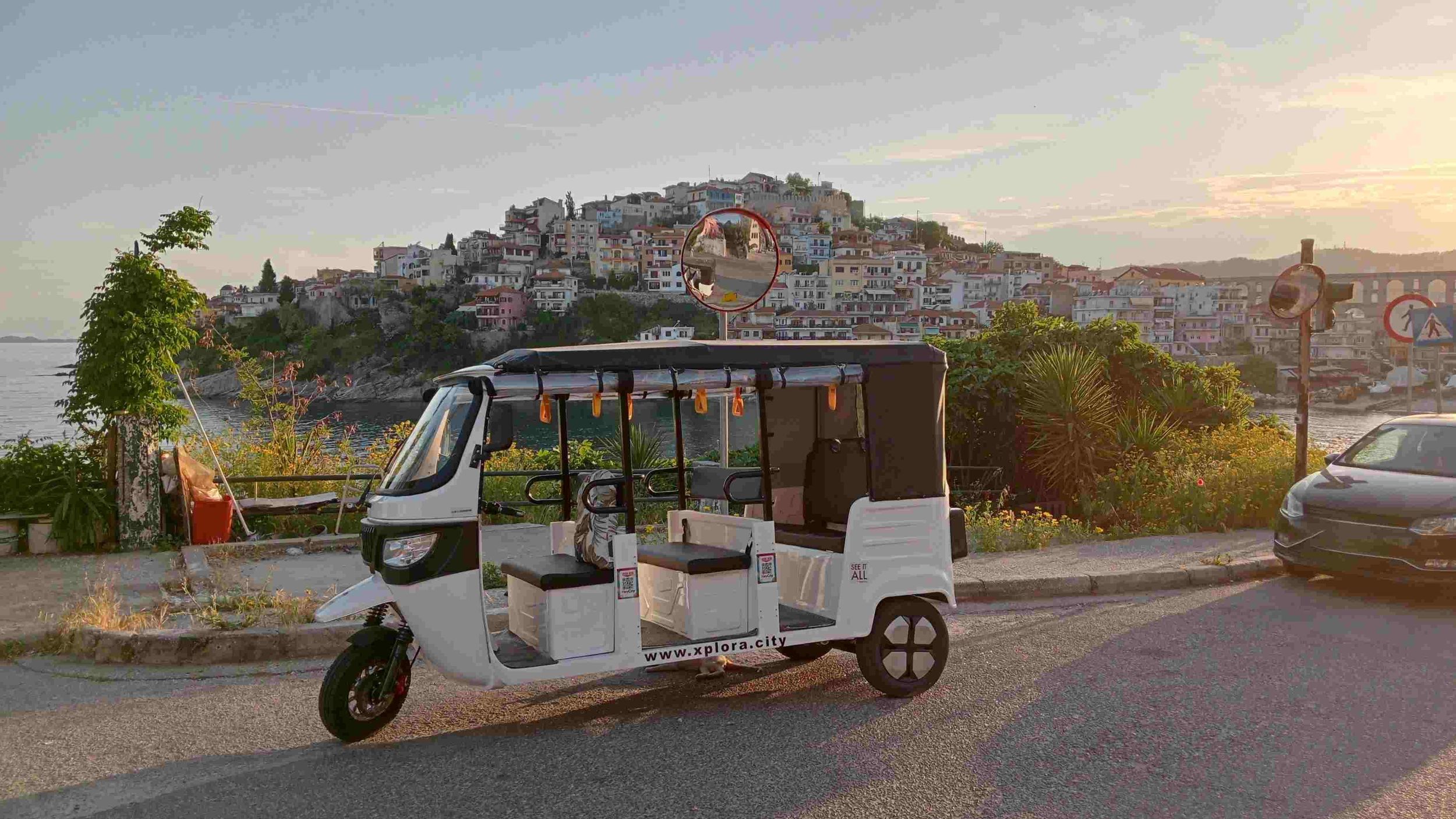 Kavala: Abendliche Schnappschuss-Tour mit umweltfreundlichem Tuk-Tuk
