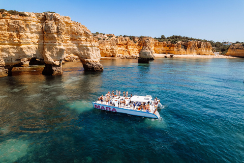 Albufeira: Catamaran Cruise met BBQ &amp; Open Bar op het Strand