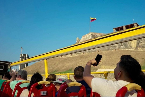 Cartagena: CITYTOUR ALL DAY, HOP ON HOP OFF AT ANY POINTCartagena: Discover emblematic places by double-decker bus