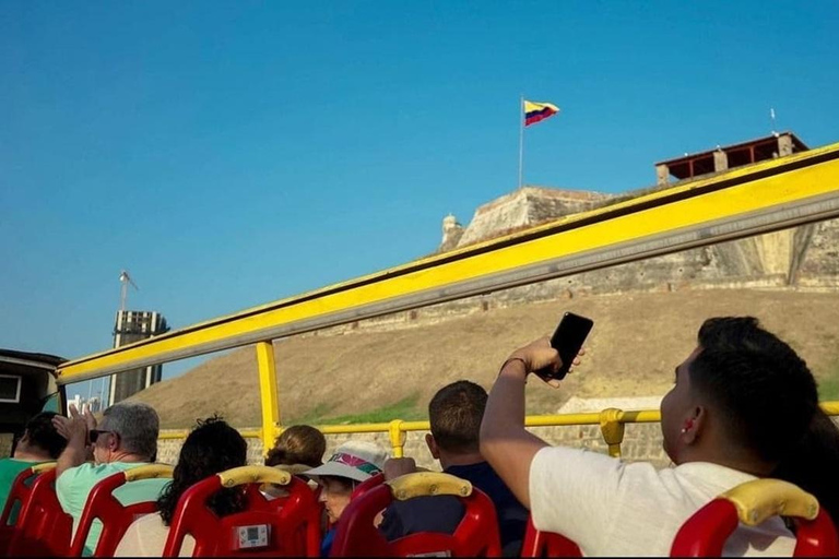 Cartagena: CITYTOUR ALL DAY, HOP ON HOP OFF AT ANY POINTCartagena: Discover emblematic places by double-decker bus
