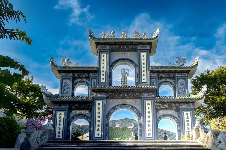 Linh Ung Pagoda & Marble Moutain Cave with Dragon Fire Show