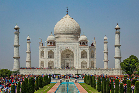 Tour guiado pelo Taj Mahal sem filas com itens extras especiaisDe Agra: Motorista, carro particular e guia de turismo