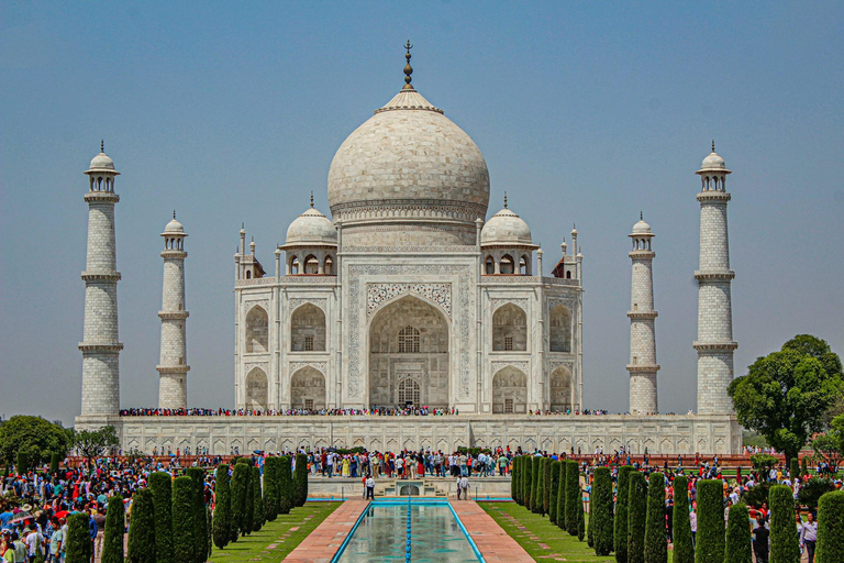 Tour guiado pelo Taj Mahal sem filas com itens extras especiaisDe Agra: Motorista, carro particular e guia de turismo