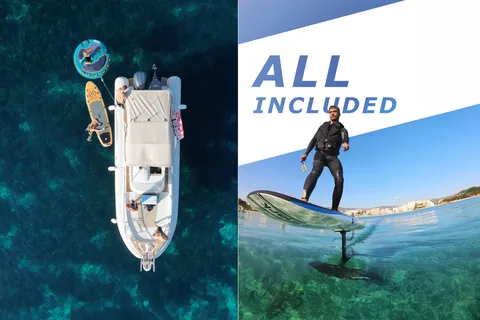 Mallorca: Privates Wassersportboot. Efoil LUNCH Getränke SUP