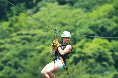 San Jose: Zipline + Canyoning + Transportation + Lunch Combo