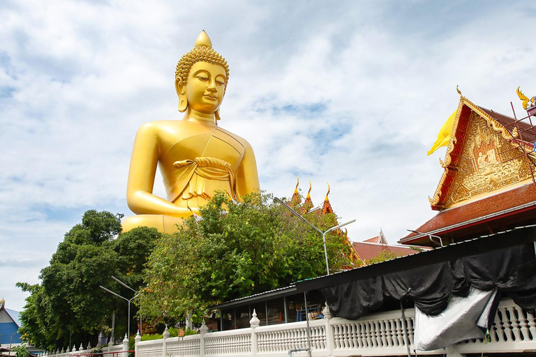 Bangkok: Big Buddha & Canal Longtail Boat Sightseeing Tour Join In Day Tour