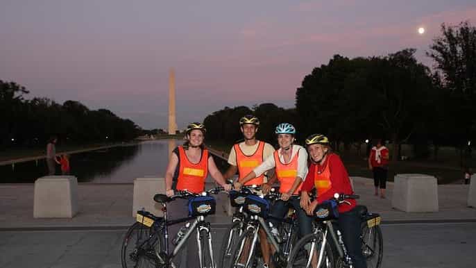 washington dc tour notturno della città in bicicletta