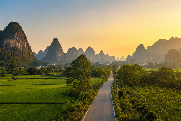 Yangshuo: Ruyi Peak, Silver Cave & Ten-Mile Gallery Tour E-Tickets with Driver Transfers
