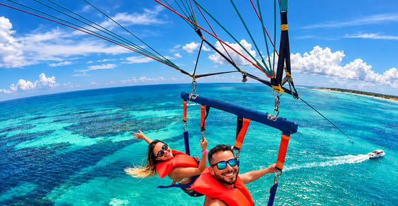 Punta Cana: Party Boat Cruise with Parasailing & Snorkeling