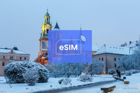 Krakau: Polen/Europa eSIM roaming mobiel dataplan50 GB/ 30 dagen: alleen Polen