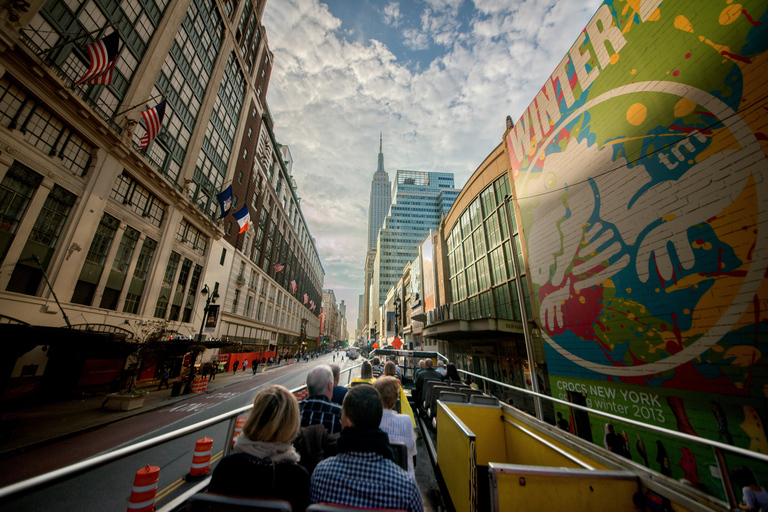 Ciudad de Nueva York: Tour en autobús turístico con paradas libresBillete de un día para descubrir el centro de la ciudad