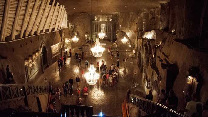 visite guidée de la mine de sel de wieliczka avec prise en charge à lhôtel