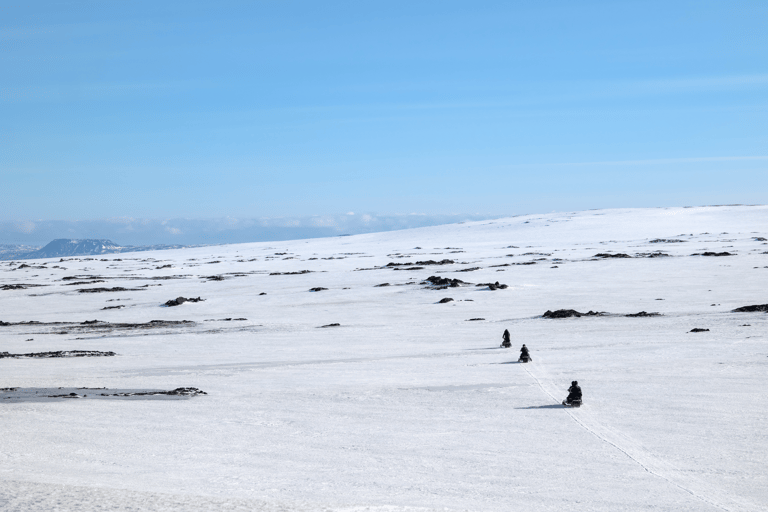 Akureyri: Lake Mývatn Snowmobile Tour with Pickup
