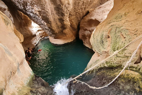 Shared Wadi Shab Trek, Swim, Cave, Beach & Sinkhole Tour