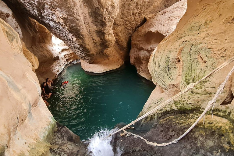 Shared Wadi Shab Trek, Swim, Cave, Beach & Sinkhole Tour
