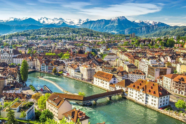 From Basel: Lucerne & Interlaken Day Trip by Panoramic Train 2nd Class