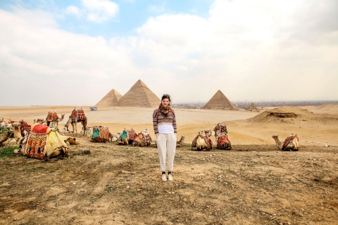 Tour privado de medio día: pirámides de Guiza y Gran EsfingeTour de medio día a las pirámides y la Esfinge con camello