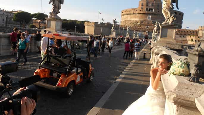 rome at sunset romantic tour w koszyku elektryczny golf