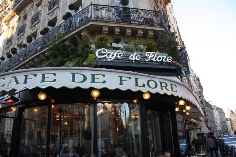 Franse les in Café de Flore en Parijs RondleidingFrans Instructor voor Spaans, Duits, Italiaans of Japans