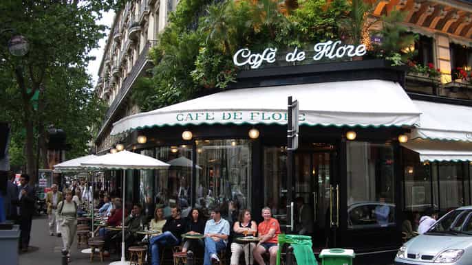 french lesson at cafe de flore and paris guided tour