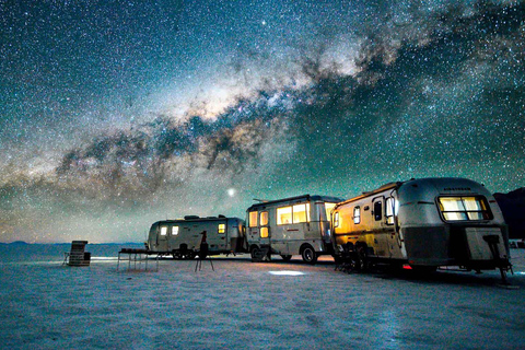 Sunset + Night of Stars in Uyuni Salt Flat