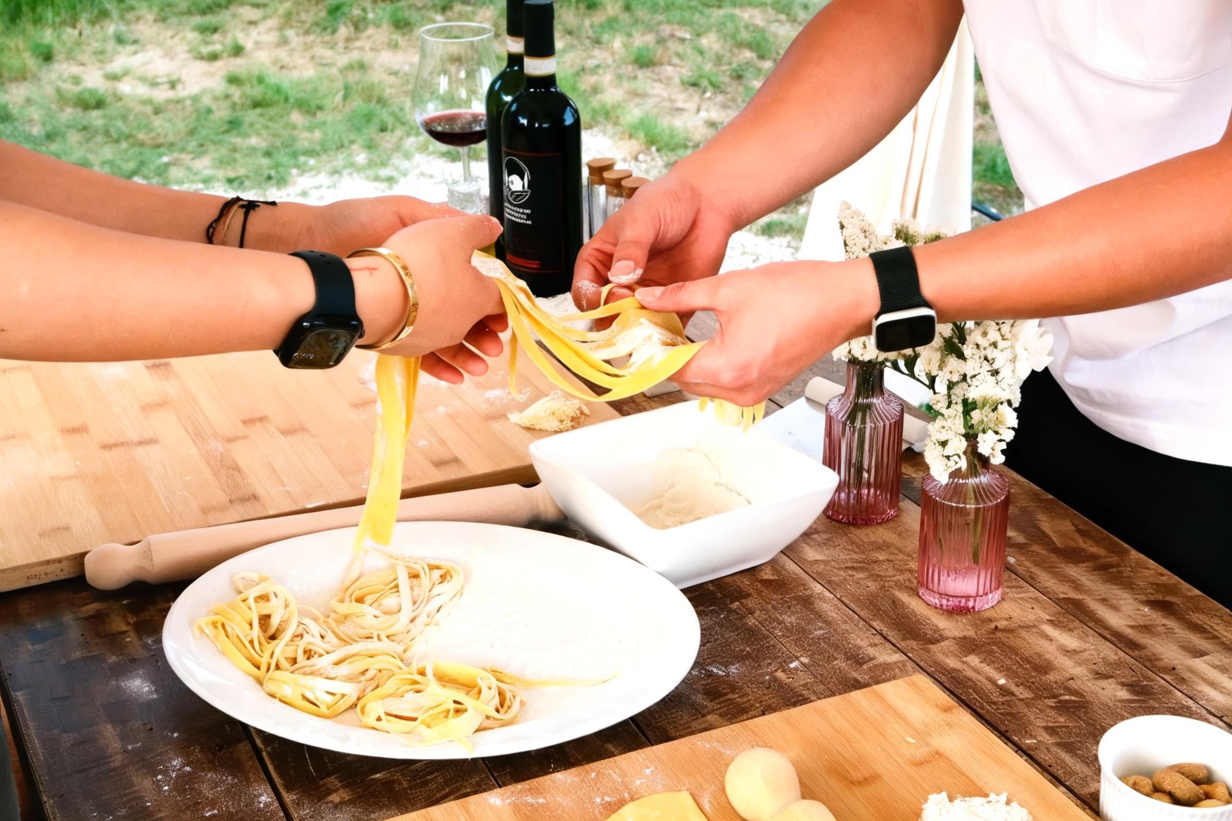 Pasta Making in den Weinbergen des Chianti